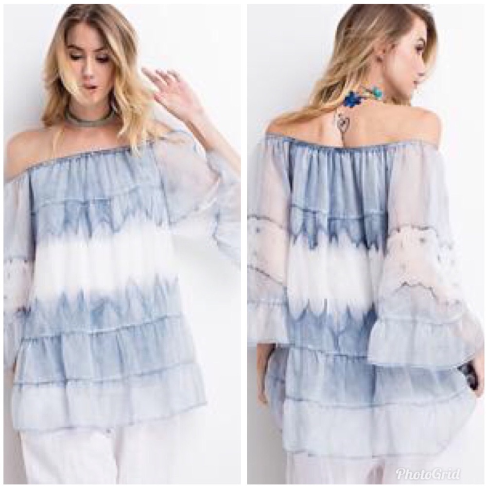 🆑 Last 1️⃣ Sheer Chiffon Ruffled Babydoll Tunic - Picture 2 of 3